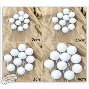 Set bi trơn màu trắng 40 quả/gói (10quả x 4 size) - Set