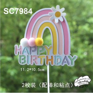 HPBD Hồng cầu vồng hoa hồng - 2 Cái