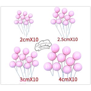 Set bi trơn màu hồng 40 quả/gói (10quả x 4 size) - Set