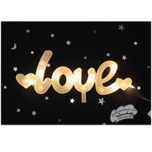 Đèn led love (chữ in thường) 1 màu - Cái