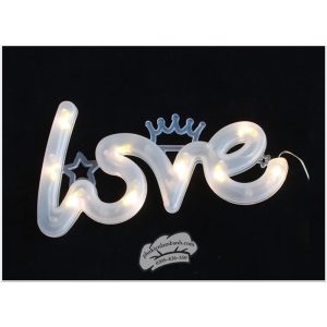 Đèn led LOVE vương miện 1 màu - Cái
