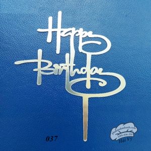 Thẻ cắm mica 10 cái HPBD chữ Y to màu bạc - Gói