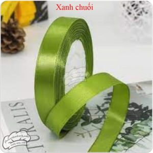 Ruy băng lụa 2cm x 22m Xanh nõn chuối - Cuộn