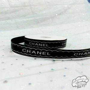 Ruy băng CHANEL 2.5cm x 43m Đen - Cuộn