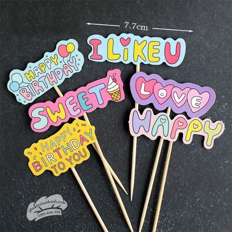 Set 6 chữ nhiều màu - Set