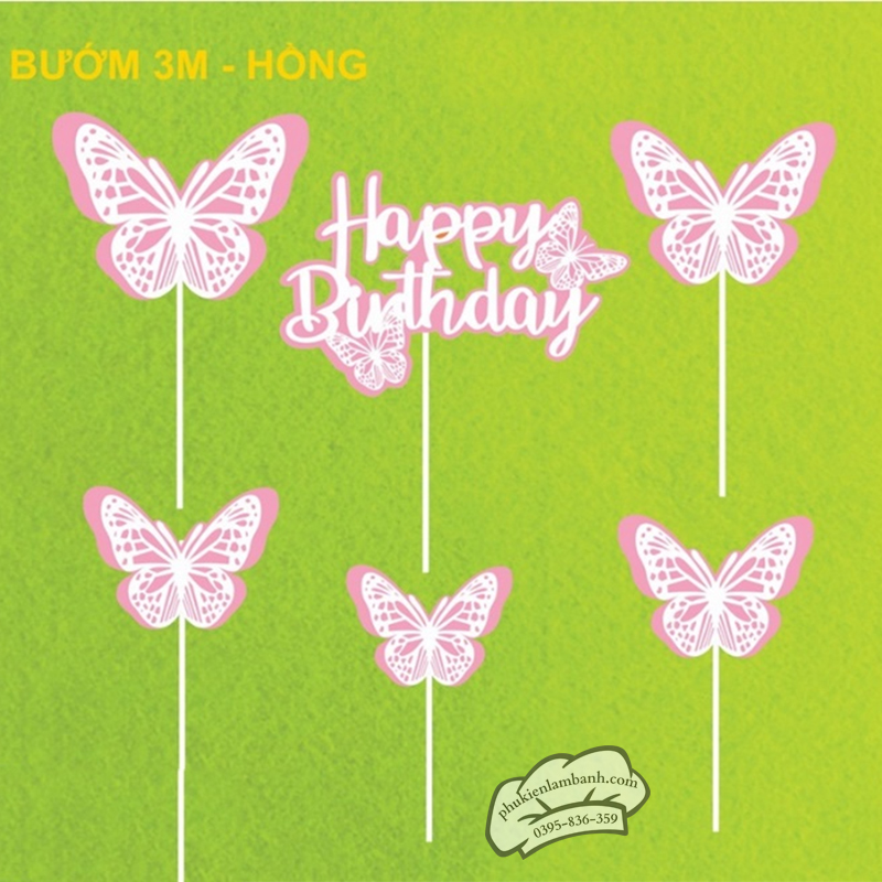 Bướm 3M hồng - Set