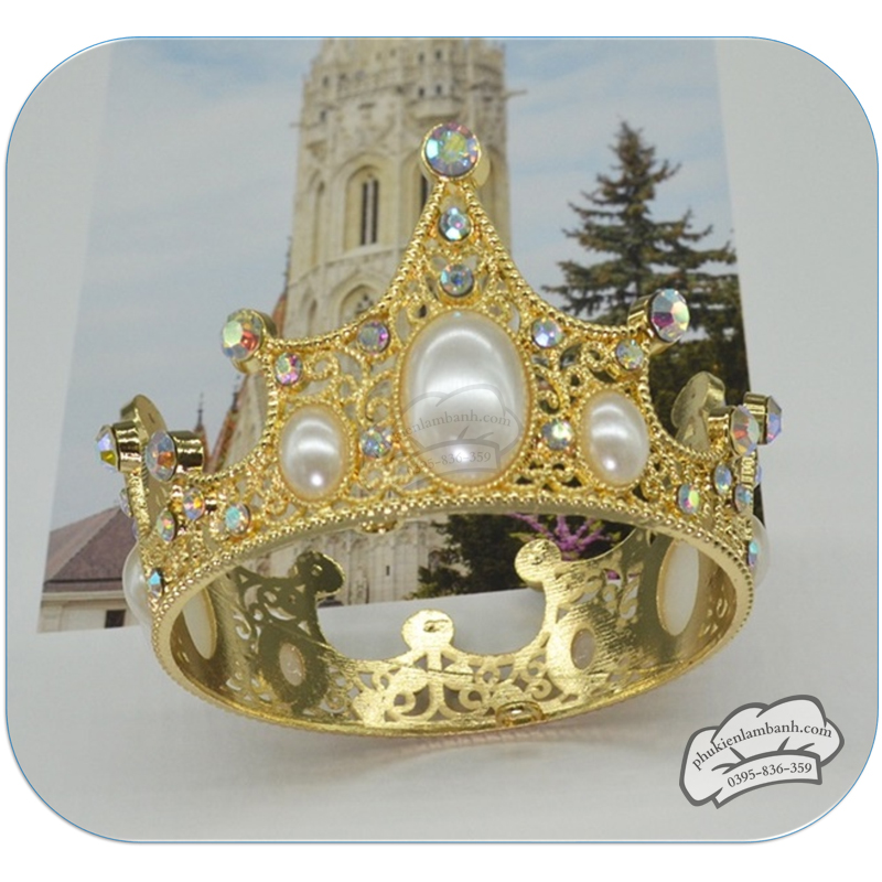 Vương miện đá vàng (6.5 x 4cm) - Cái