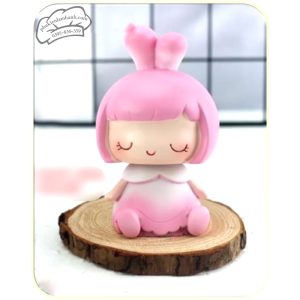 Bé gái váy hồng tóc hồng - Con