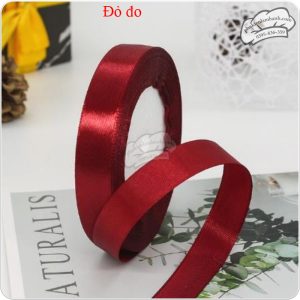 Ruy băng lụa 2cm x 22m Đỏ đô - Cuộn