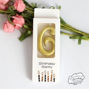 Nến số 6 Cao cấp (1 số/vỉ) - Vỉ