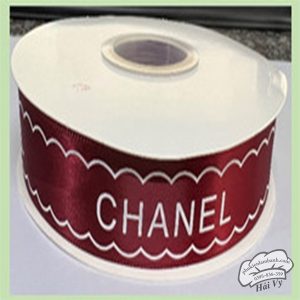 Ruy băng CHANEL 2.5cm x 43m Đỏ đô - Cuộn