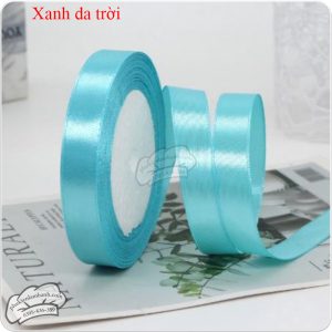 Ruy băng lụa 2cm x 22m Xanh da trời - Cuộn