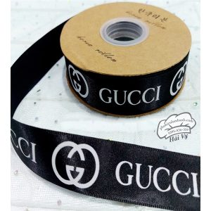 Ruy băng GUCCI 2.5cm x 43m Đen - Cuộn