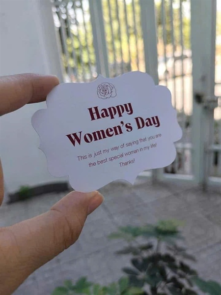 Tag "Happy women's day" 50 cái M1 - Set