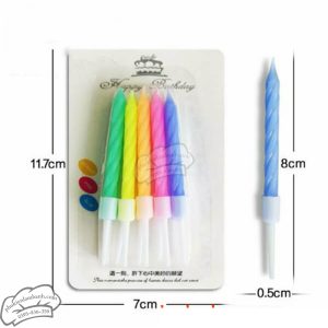 Nến xoắn nhiều màu (không nhũ) - Vỉ