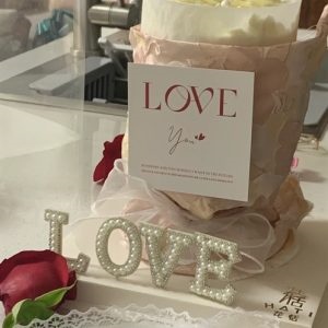 Que cắm chữ Love trắng - Set - Ảnh 2