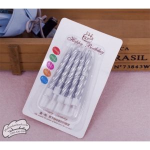 Nến xoắn nhũ bạc - Vỉ