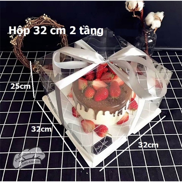 32x32x25cm Hộp mica 2CT 2 tầng - 2102+ - 5 Cái