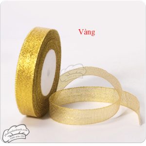 Ruy băng kim tuyến 2cm X 22m Vàng - Cuộn