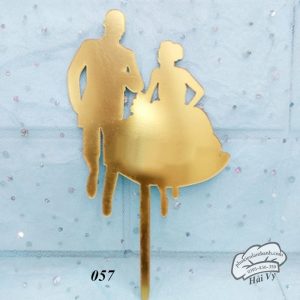 Thẻ cắm mica 10 cái Nắm tay Vàng - Gói