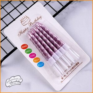 Nến xoắn nhũ Tím - Vỉ