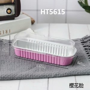 Khay thiếc màu Hồng 200ml có nắp - 100 Cái