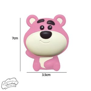 Gấu dâu ngồi cười mỉm HỒNG - Con