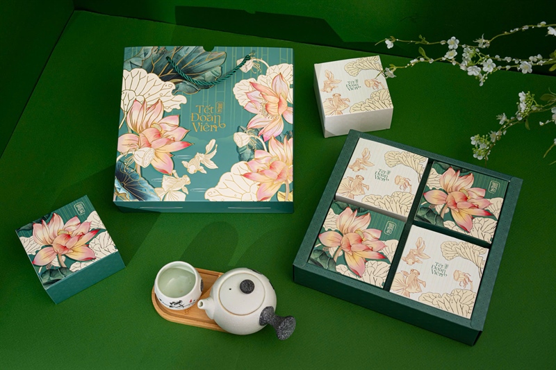 Hộp bánh trung thu Sen Phú Quý - 4 bánh - 10 Cái - Ảnh 4