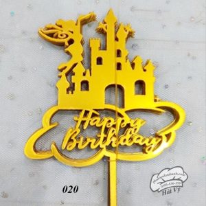 Thẻ cắm mica 10 cái Thiên thần lâu đài vàng - Gói