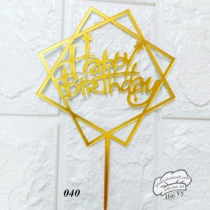 Thẻ cắm mica 10 cái Vuông vàng - Gói