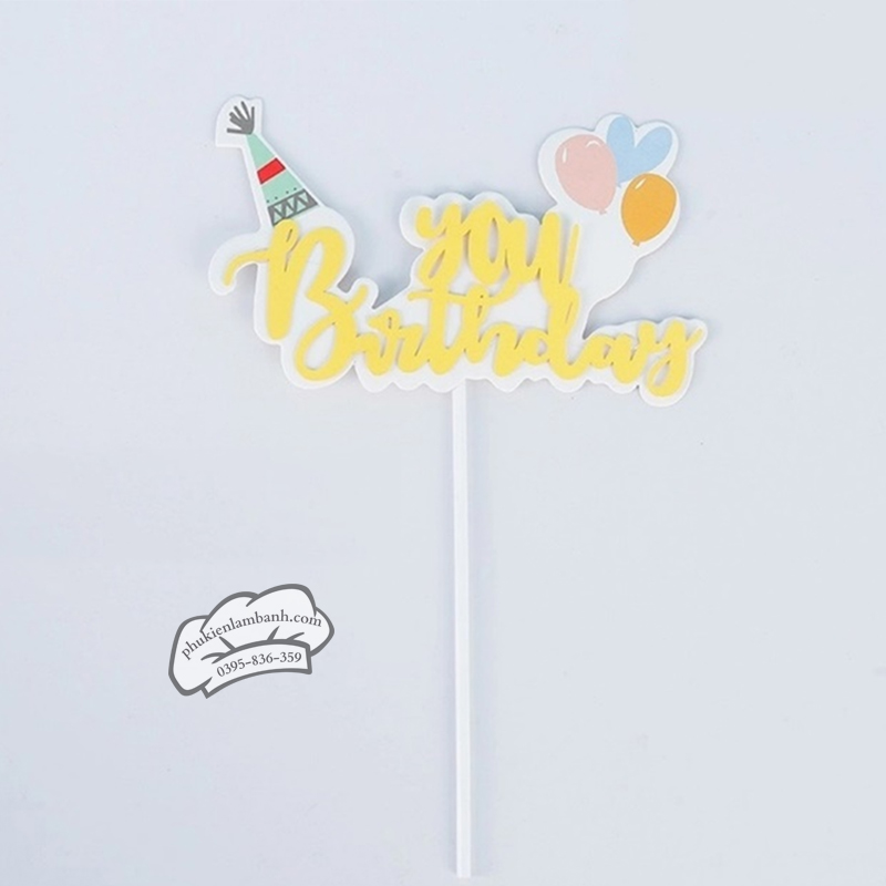 Chữ HPBD vàng - Set