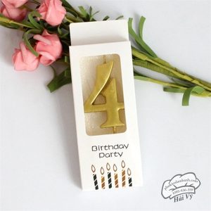 Nến số 4 Cao cấp (1 số/vỉ) - Vỉ