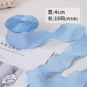 Ruy băng Poly bèo 4cm x 9m Xanh ngọc - Cuộn