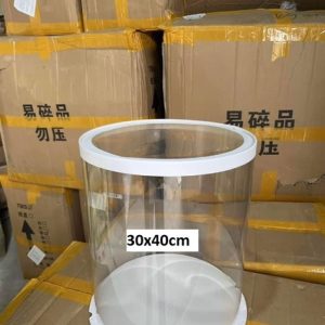 30x40cm Hộp Mica trụ tròn nắp trong - 5 Cái