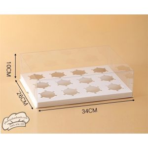Hộp cupcake mica 12 lỗ WT345-10 - 5 Cái