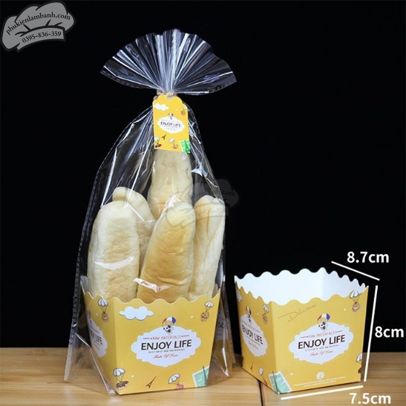Túi bánh cookies Enjoy life VÀNG cao size nhỏ - 100 Cái