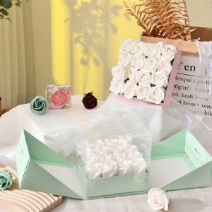 22x22 cao 22 cm Hộp meka hồ điệp Xanh - 5 Cái