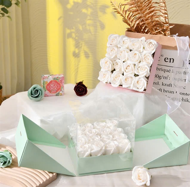 22x22 cao 22 cm Hộp meka hồ điệp Xanh - 5 Cái