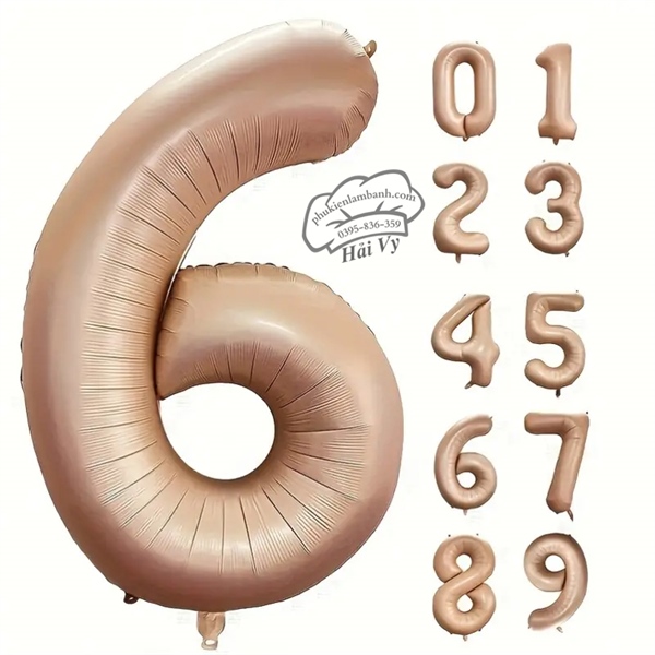 Bóng số nâu số 6 (32 inch-70cm ) - 5 Cái
