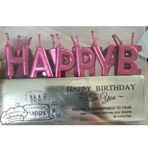 Nến happy vuông đỏ - Vỉ