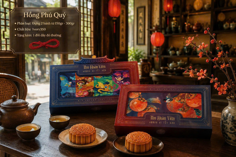 Trung thu Hồng Phú Quý - 2b Đỏ - 10 Cái