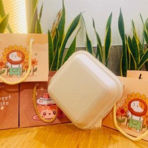 Túi giấy 15.5x15.5x11.5cm màu Vàng - Cái