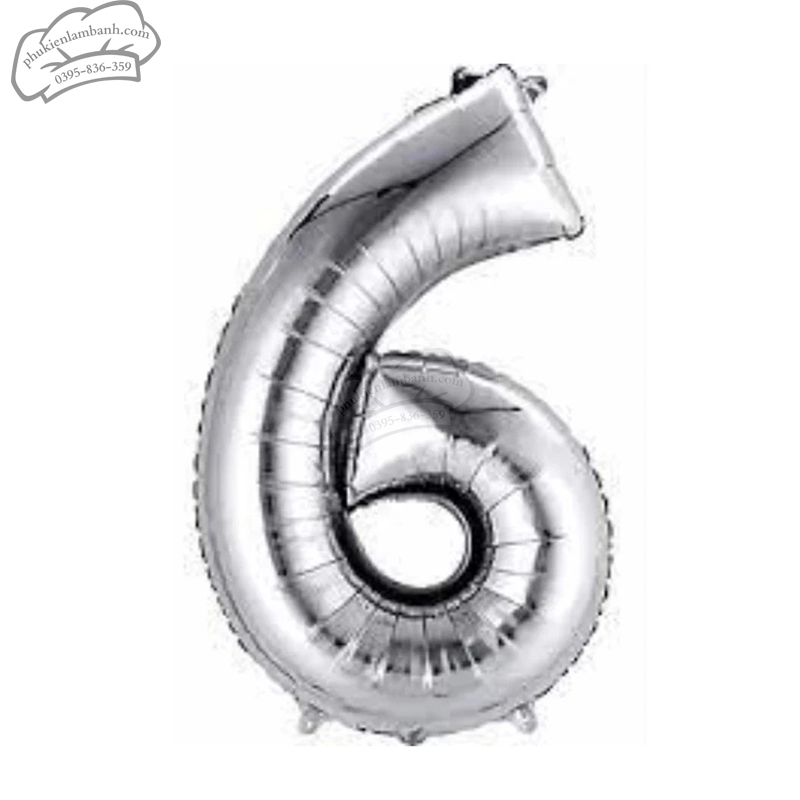 Bóng số bạc số 6 (80cm) - 5 Cái