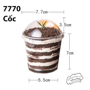 Cốc nhựa cứng tròn 7770 không nắp - 10 Cái