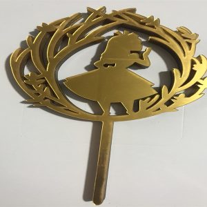 Thẻ cắm mica 10 cái công chúa hôn gió Vàng - Gói