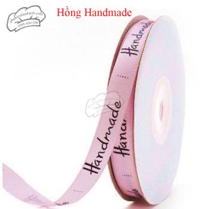 Ruy băng Handmade 1cm x 22m Hồng - Cuộn