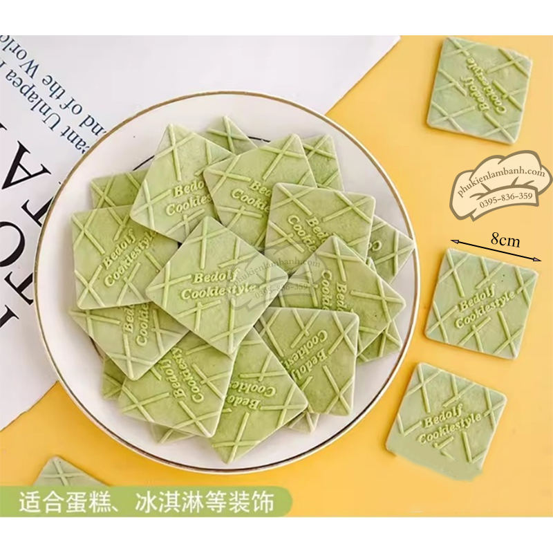 Bánh quy vuông trà xanh (vị matcha) 150gr/gói - Gói