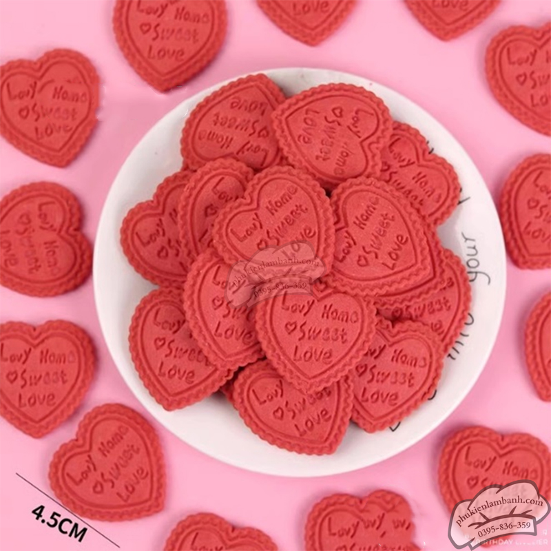 Bánh quy tim đỏ Sweet love 180gr/gói - Gói