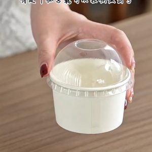 Cốc giấy trắng kèm nắp 260ml - 100 Cái