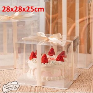 28x28x25cm Hộp mica 3CT 2 tầng - 382+ - 5 Cái